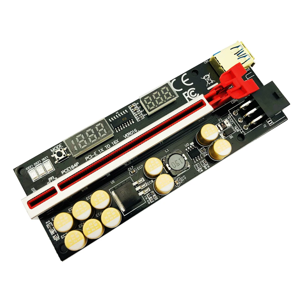 Usb Mining Riser para Placa de Vídeo Pci Express X16 Temperatura Tensão Rgb Led p Ver016 Pcie 016 V016 110 Pcs - Imagem 4