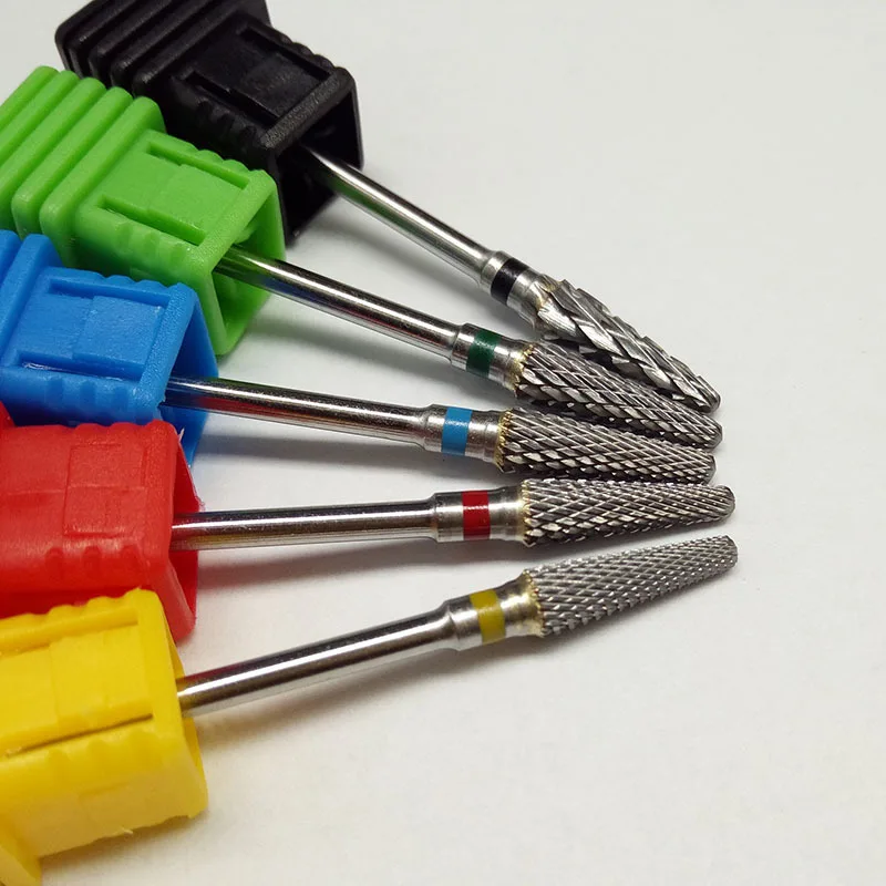 젤 폴리쉬 제거용 텅스텐 카바이드 네일 드릴 비트, 매니큐어 및 전동 페디큐어 드릴 도구용 고경도 밀링 커터