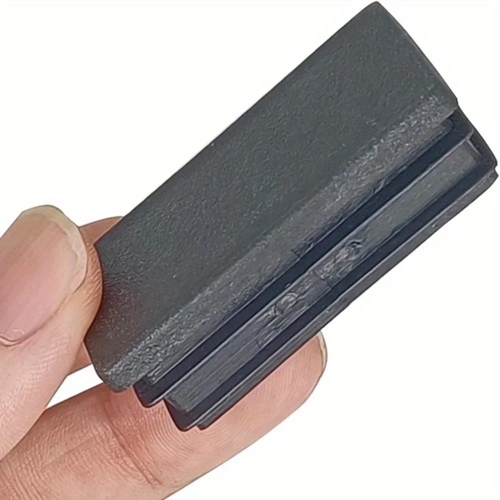 Black Rectangular Furniture Leg End Cap - Protective Tube Insert, 20mm x 40mm