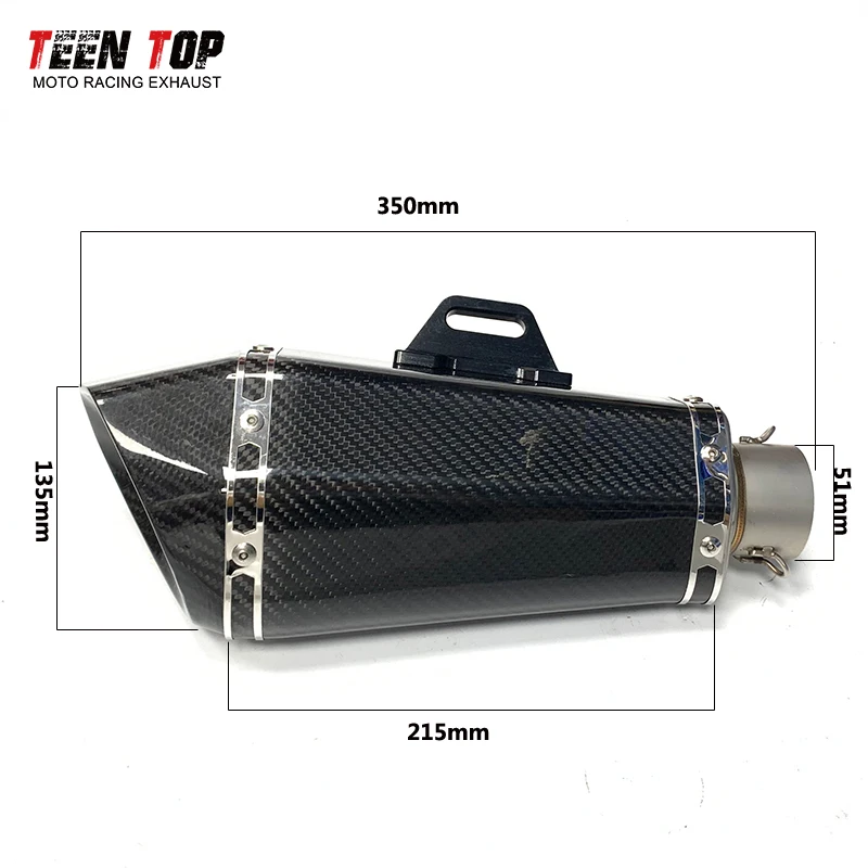 Universal Motocycle Exhaust Muffler 51mm 60.5mm Modified Escape Moto Carbon AK Exhaust BJ300GS BJ300 TNT300 Tornado 302R TRK502X - Image 6