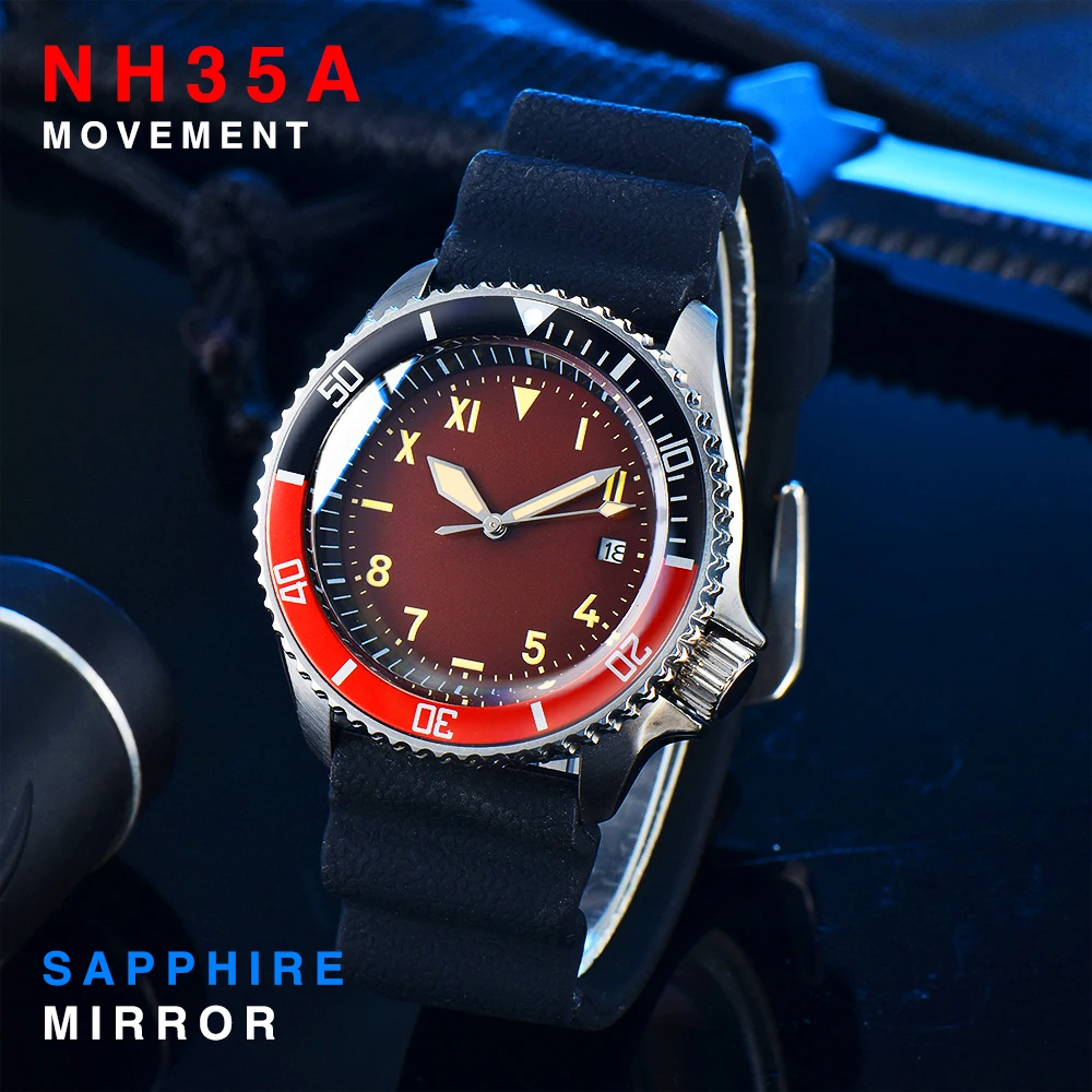 

Luxury Men's Watch Stainless Steel Case NH35 Automatic Men's Waterproof Mechanical Watch Sapphire Glass