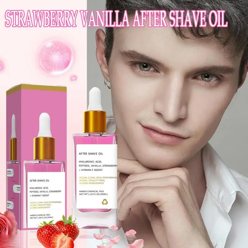 Hair Removal Skin Care 90ML Strawberry Vanilla Soft After-shave Hair Oil Deep Moisturizing Prevent Ingrown And Dryness