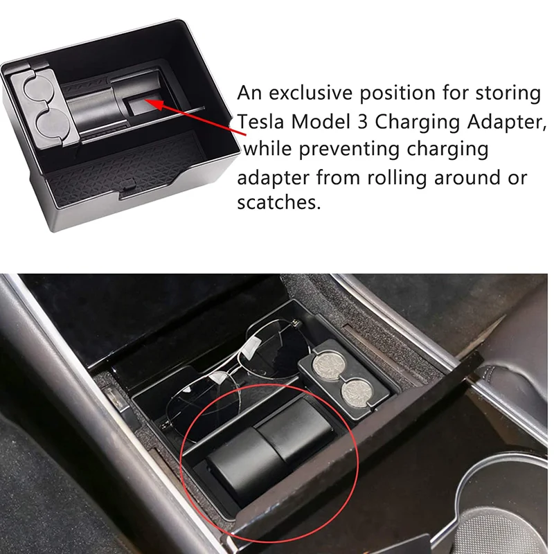 MORKOO 6 Pack Tesla Model 3/Y Accessories-Center Console Organizer Tray,  Armrest Storage Tray and Hidden Storage Box, Webcam Cover, Tissue Holder,  Towel Compatible for 2021-2023 Tesla Model Y/3 : : Car 