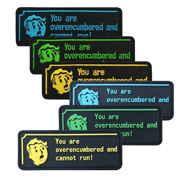 You are overencumbered and cannot run Embroidered Morale Chapter Patch Tactical Badge Outdoor armband Hook Loop Backpack sticker