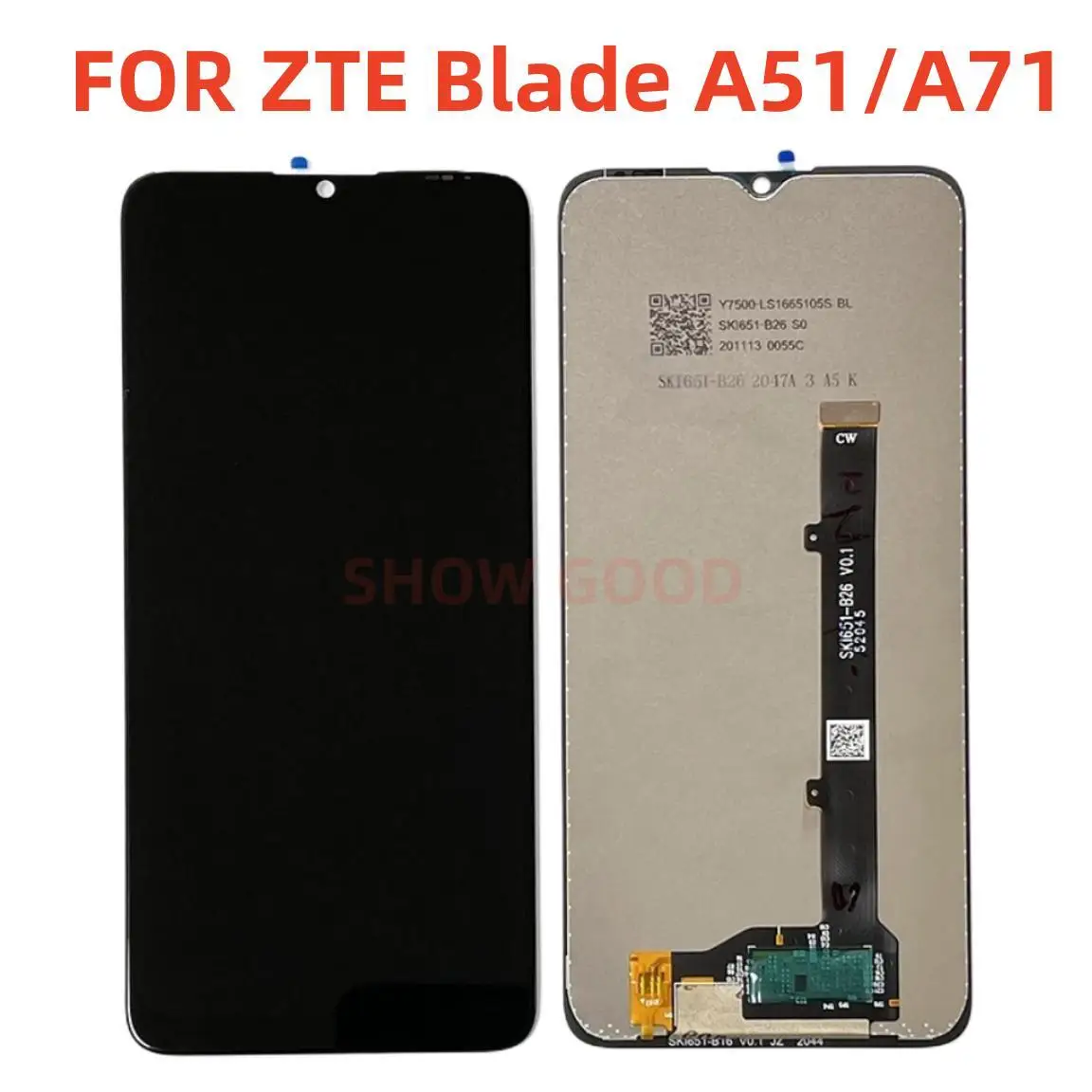 

6.52'' Original For ZTE Blade A51 LCD Screen Display Touch Screen Digitizer For ZTE Blade A71 A7030 2021 LCD Display Frame