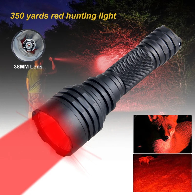 C8s 500 jardów zielona czerwona latarka Outdoor Night polowanie Predator  latarka dla Coyote Hog Varmint + 18650 + ładowarka - AliExpress