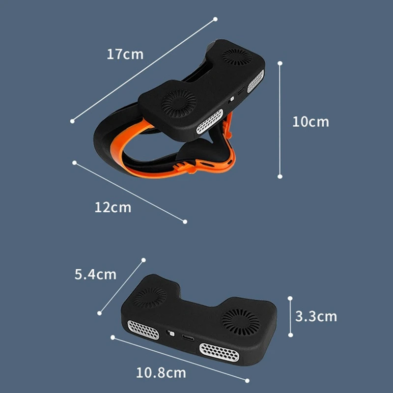 Máscara de recirculación con ventilador para Oculus Quest 2, ventilador de Doble accionamiento, ajuste de 2 engranajes, ventilación porosa para accesorios de realidad virtual