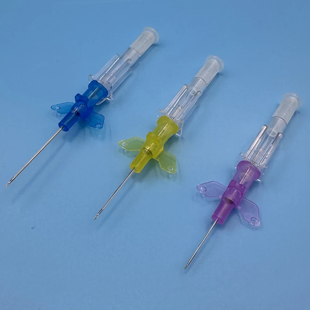 Disposable Dog Cat I. V. Cannula Animal Catheter Pet Catheters with Heparin Cap 22G 24G 26G Veterinary Tools 20pcs