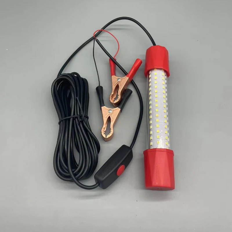 

Red Rubber Sleeve Fish Tank 12V LED Underwater Fishing Light for Luring Fish