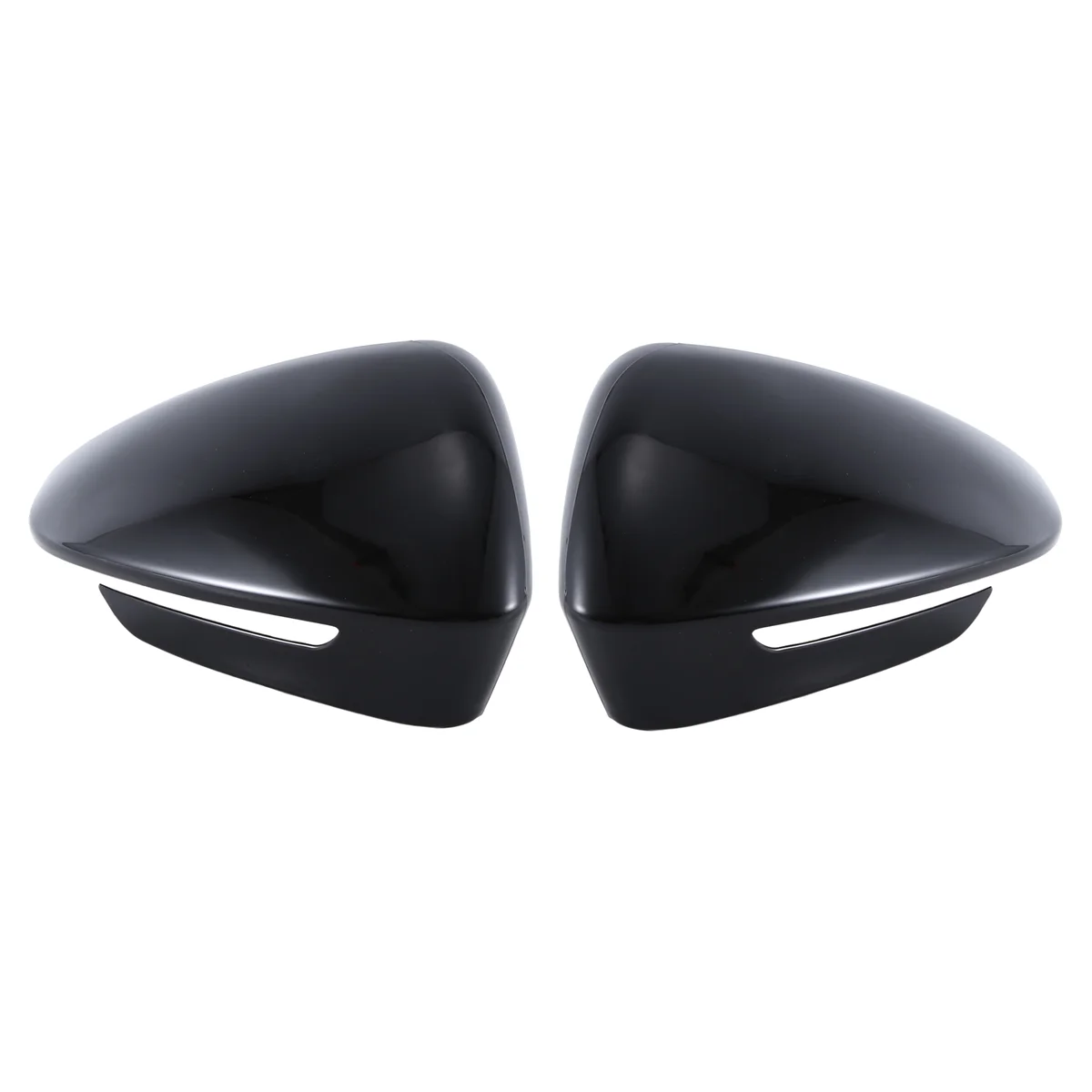 Glossy Black Side Rearview Mirror Replace Cap Cover with Lane Assist for Volkswagen VW ID4 ID.4 ID.6