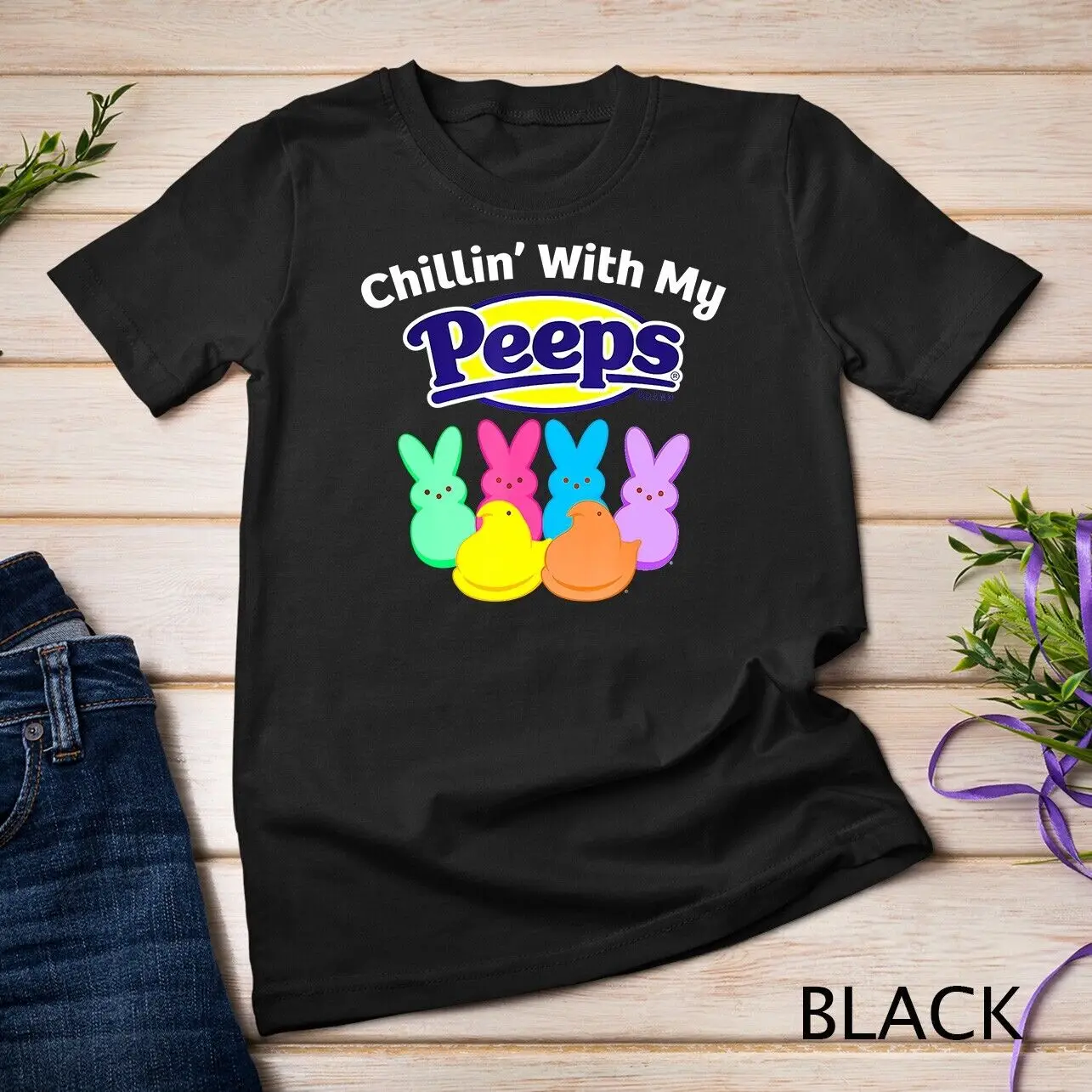 

Пасхальная футболка Peeps с надписью «My Peeps», футболка унисекс