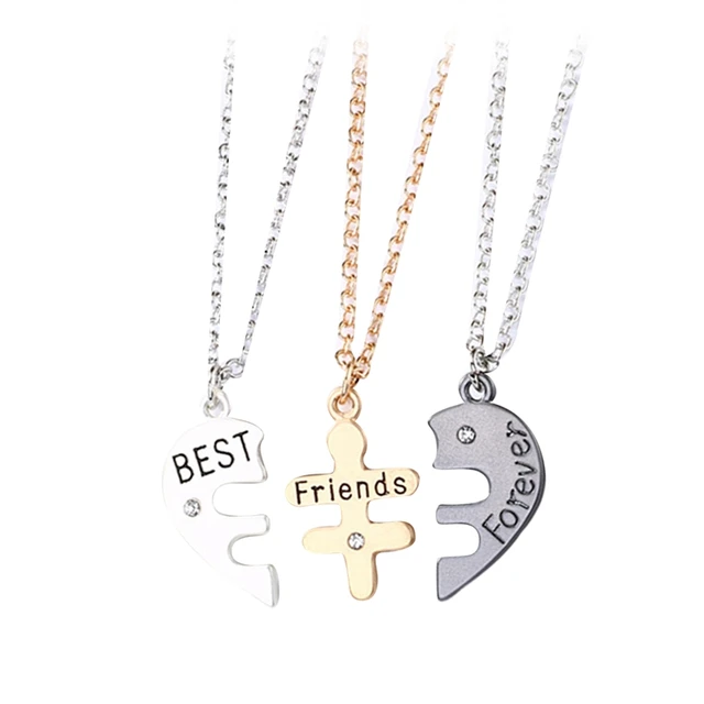 New Claire's Women's Girls Necklace Pendant Best Friends Forever 3 Pc 16''  Pops | eBay