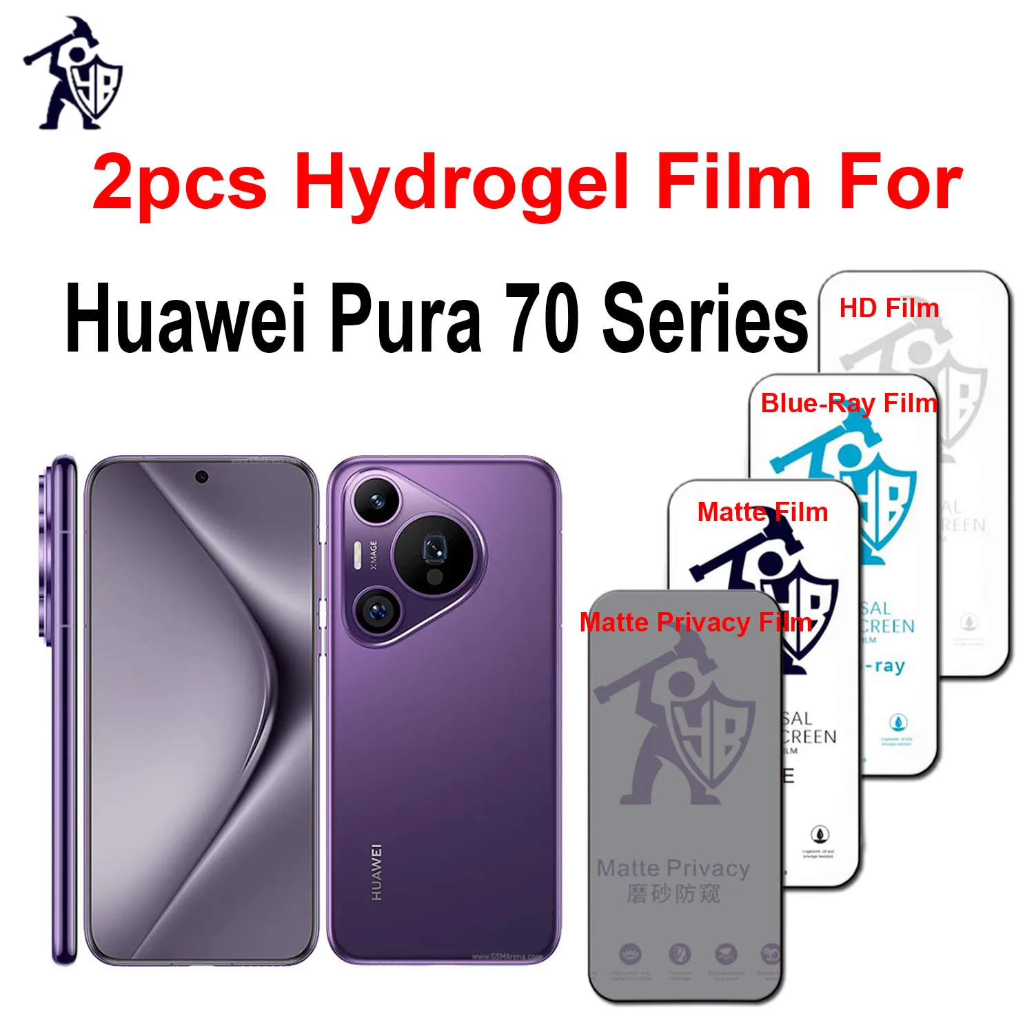 

Матовая Гидрогелевая пленка для Huawei Pura 70 Pro Plus, защитная пленка для HD экрана Huawei Pura 70, ультратонкое покрытие без стекла, 2 шт.
