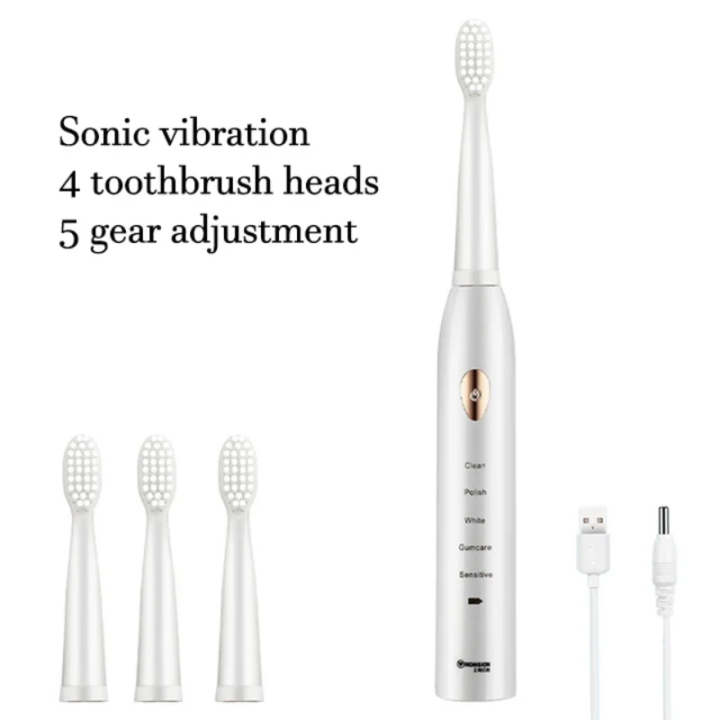 thumbnail image 1 of Cepillo de dientes eléctrico Xiaomi Sonic, 5 modos de velocidad, carga USB, IPX7, impermeable, ultrasónico, recargable, cepillo de dientes de pelo suave para adultos, 1 of 5