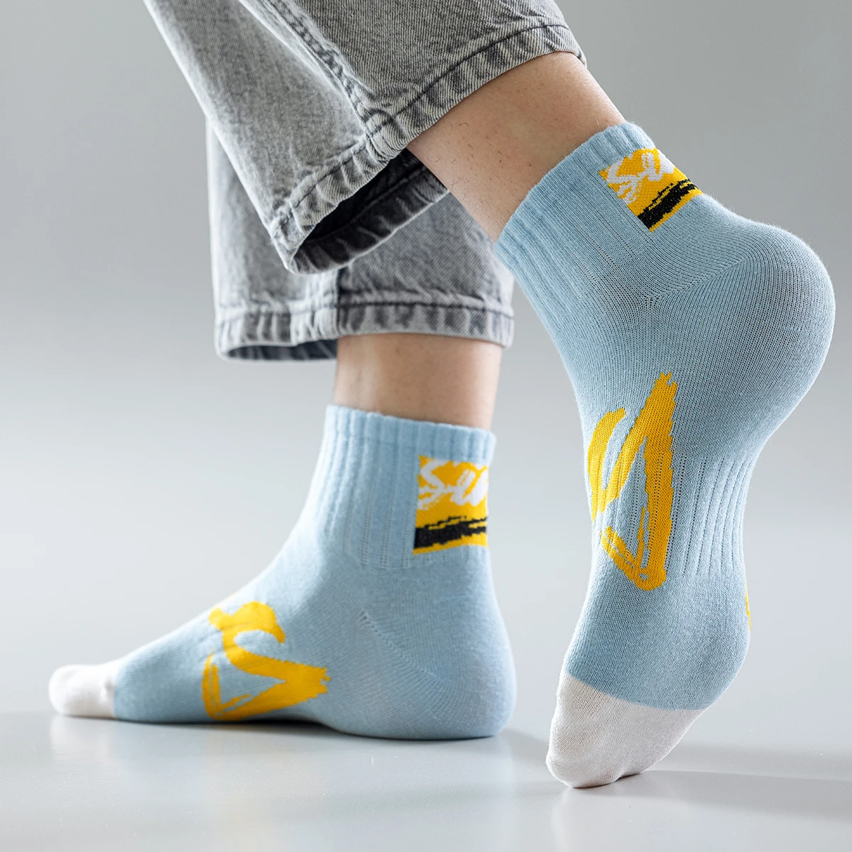 Short Jacquard Pattern Gym Lady Breathable Short Socks Party Knitting Jogging Cartoon Athletic Socks Woman Cool Stuff Summer