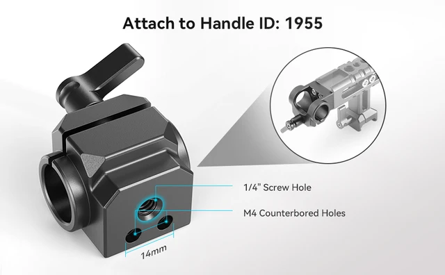 SMALLRIG Morsetto Per Aste 15mm - Clamp Leggero In Alluminio Per Microfoni E Monitor - Foto 7