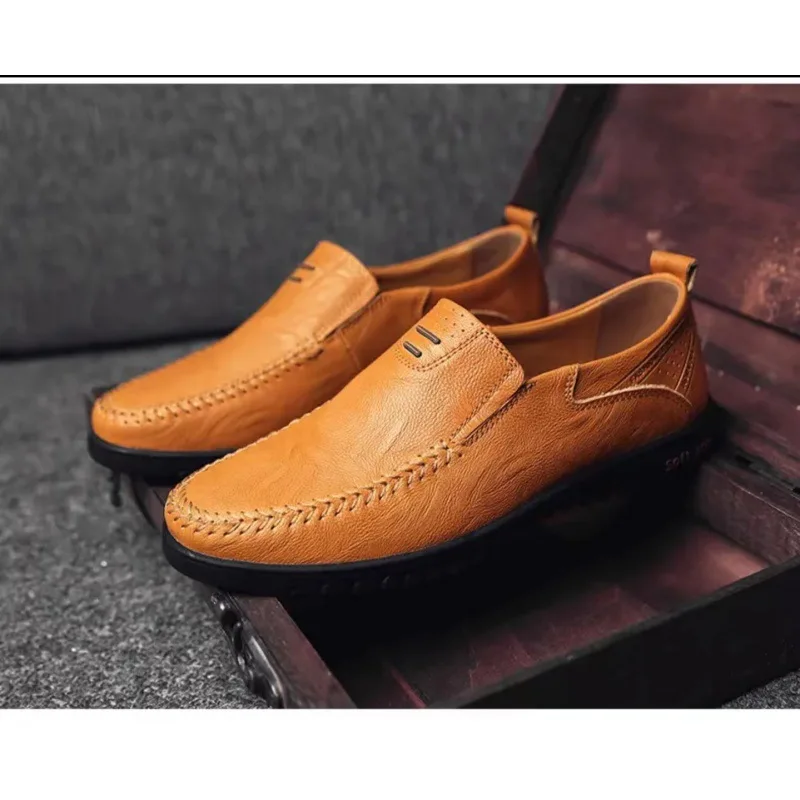 

Loafers Men's 2023 New Autumn Genuine Leather Breathable Soft Bottom Casual Leather Shoes Men's High-End Youth Loafers Men