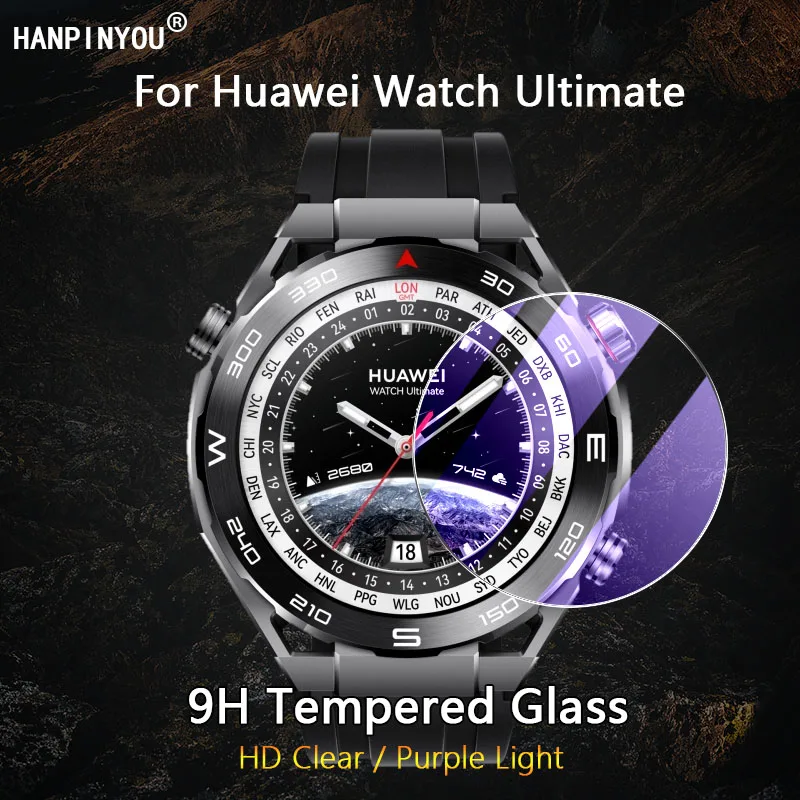 Per Huawei Watch Ultimate Smartwatch Ultra Slim Hd Clear / Anti Purple Light 2.5D 9H Pellicola Proteggi Schermo In Vetro Temperato