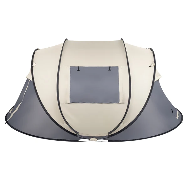  卡其色 船型速开 露营帐篷 纤维杆 涤纶布 280*100*120cm N001-22
