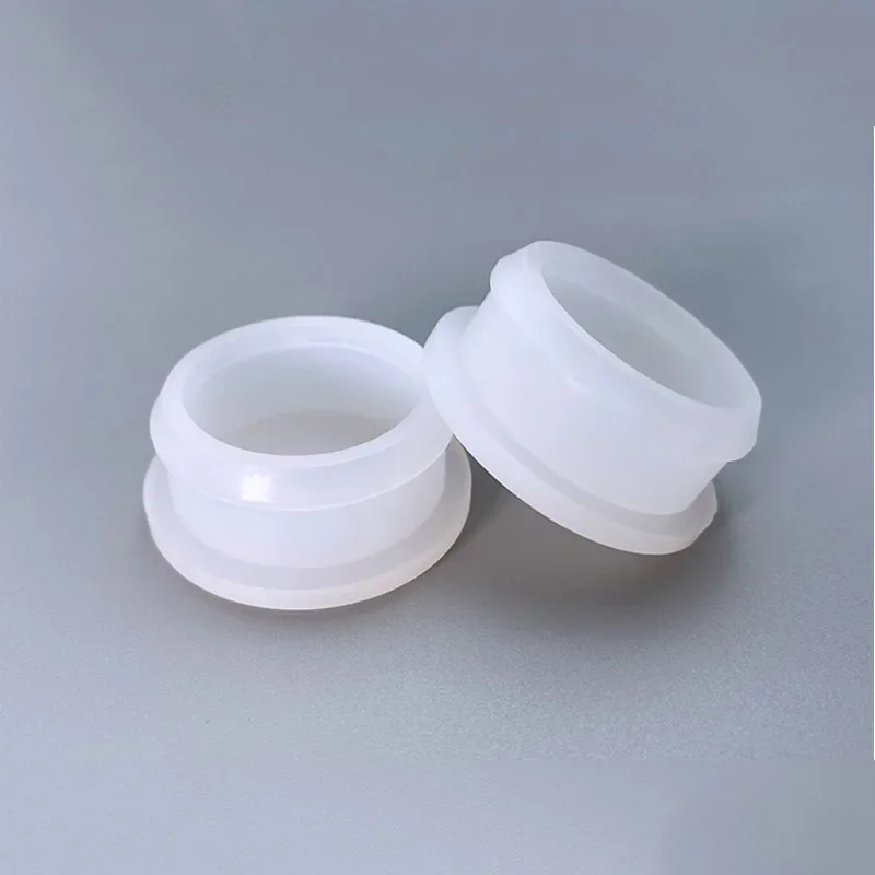 2.5mm~50.6mm White High Temp Silicone Rubber Snap on Hole Plug Seal Stopper Cover Dustproof Cap