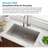 28-inch 16 Gauge Undermount Single Bowl Stainless Steel Kitchen Sink, KHU100-28 3