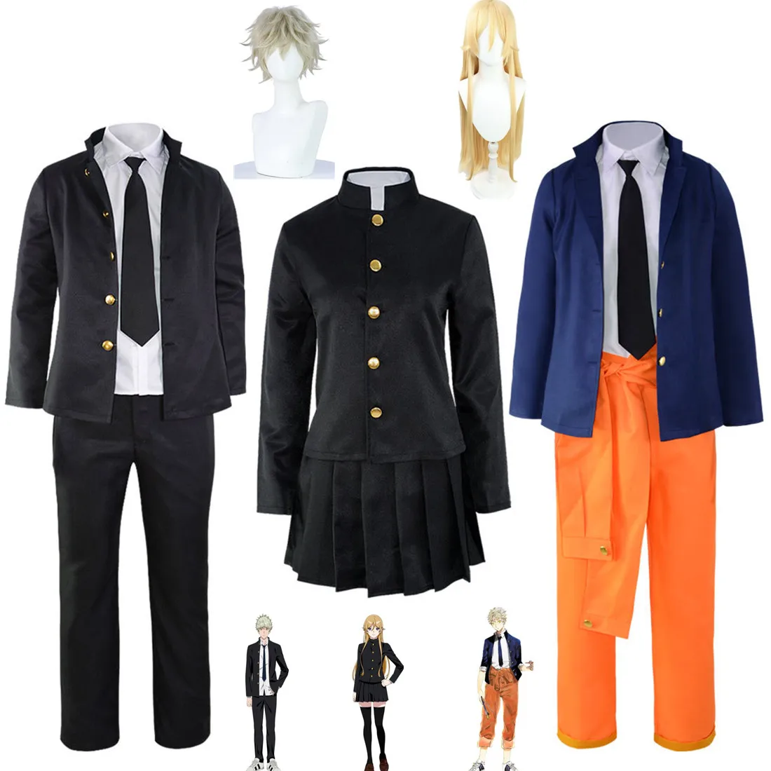 

Anime Blue Period. Yaguchi Yatora Ayukawa Ryuji Cosplay Costume Wig All Staff JK Japanese School Uniform Man Woman Party Suit