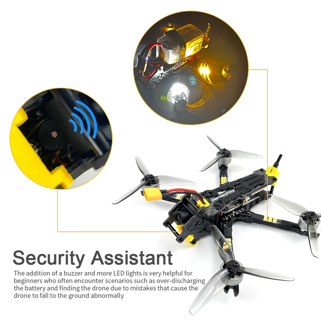 DarwinFPV BabyApeⅡ 아날로그 3.5인치 프리스타일 FPV 레이싱 드론 156mm F411비행 컨트롤러 30A ESC 5.8G VTX 4S RC 쿼드콥터