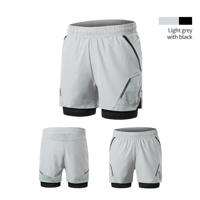 Pantaloncini Uomo Running 2-in-1: 2 Pezzi, 5'' E 9'', Leggeri E Traspiranti Con Tasche Zip - Ideali Per Palestra, Corsa E Sport Estivi - Foto 8