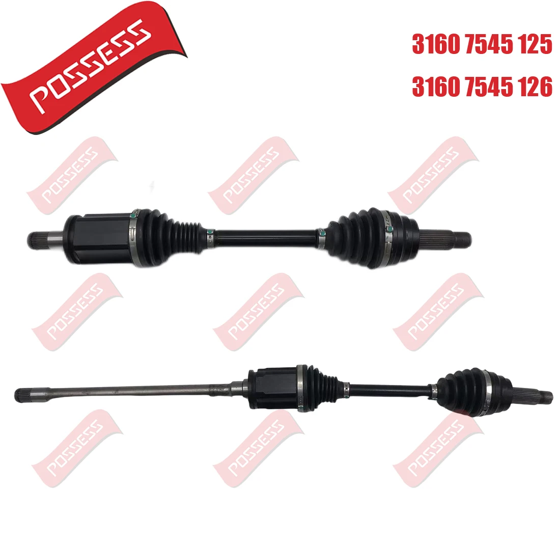 FrontAxleLeftAndRightDriveShaftAssemblyWithConstantVelocity