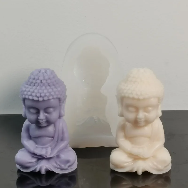 DIY 3D Buddha Silicone Mold Creative Candle Aromatherapy Soap Epoxy Resin Molds Casting Tools For Household Ornaments