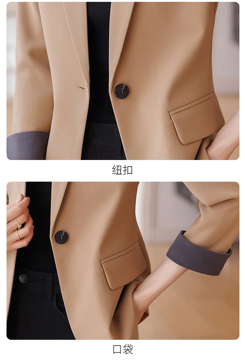 Fashion Professional Women's autumn and winter new long-sleeved suit elegant temperament shows self-confidence