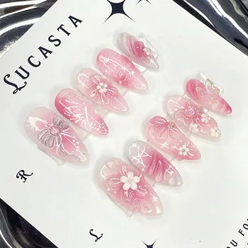 Pink Stiletto Nails 1
