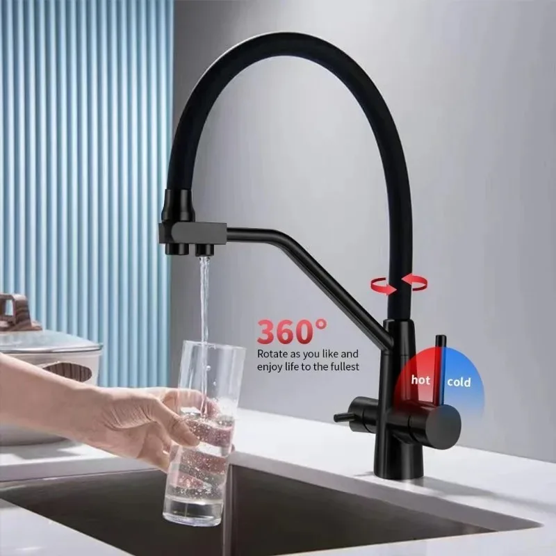 صنبور المطبخ 3 في 1، مصنوع من الفولاذ المقاوم للصد...