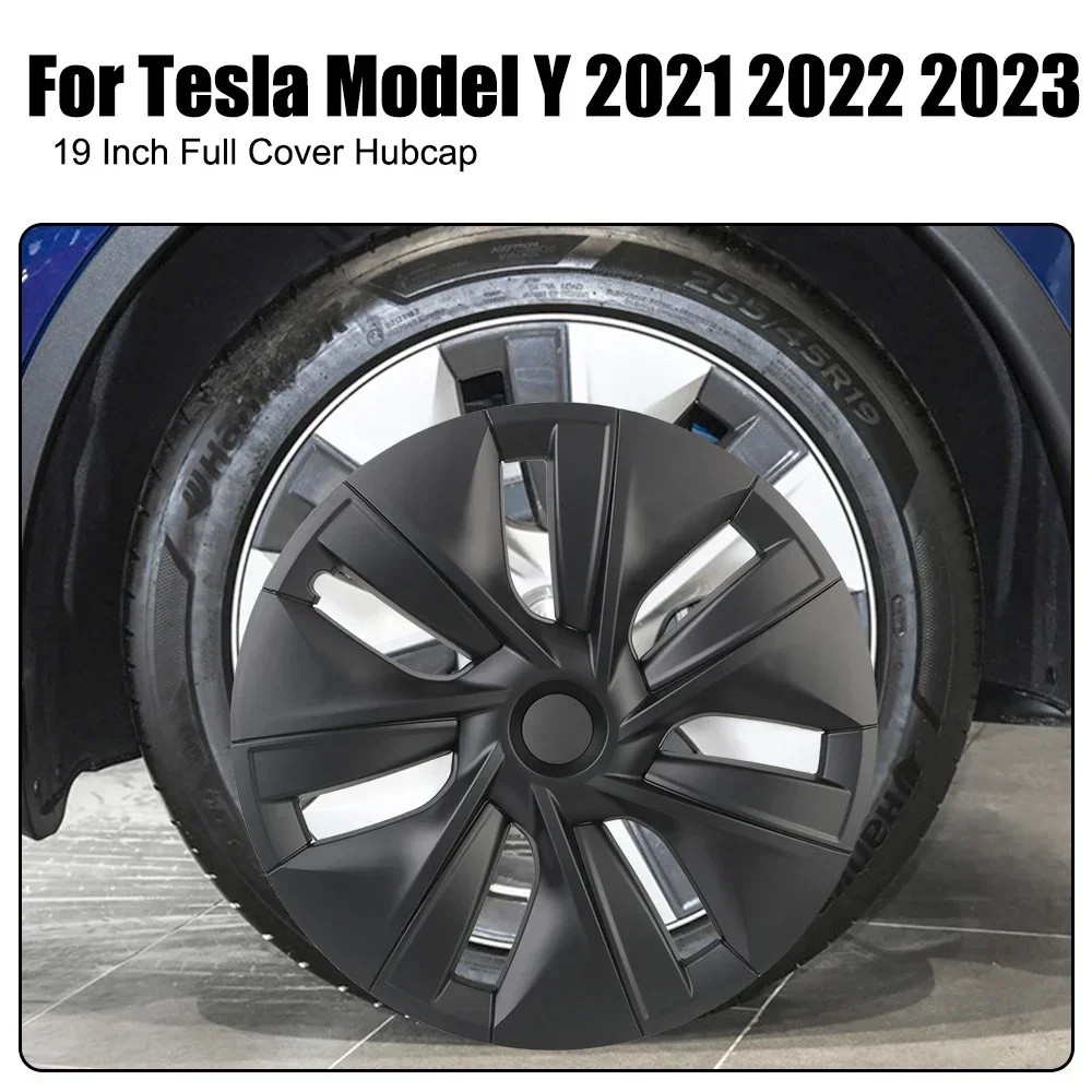 Hub Cap 19 Inch For Tesla Model Y-Wheel Performance Replacement Right&Left Full Rim Cover