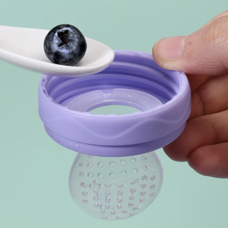 Baby Fresh Fruit Food Feeder with BPA-Free Silicone Pouches Infant Massaging Toy Newborn Infant Vegetable Fruit Food Mills