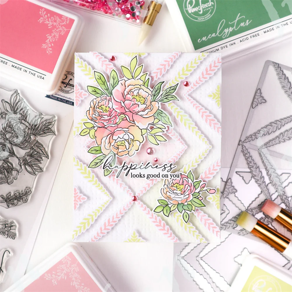 Metal Cutting Die for Scrapbooking Peony Perfection Washi Tape Crafts Stencils Embossed Template Supplies