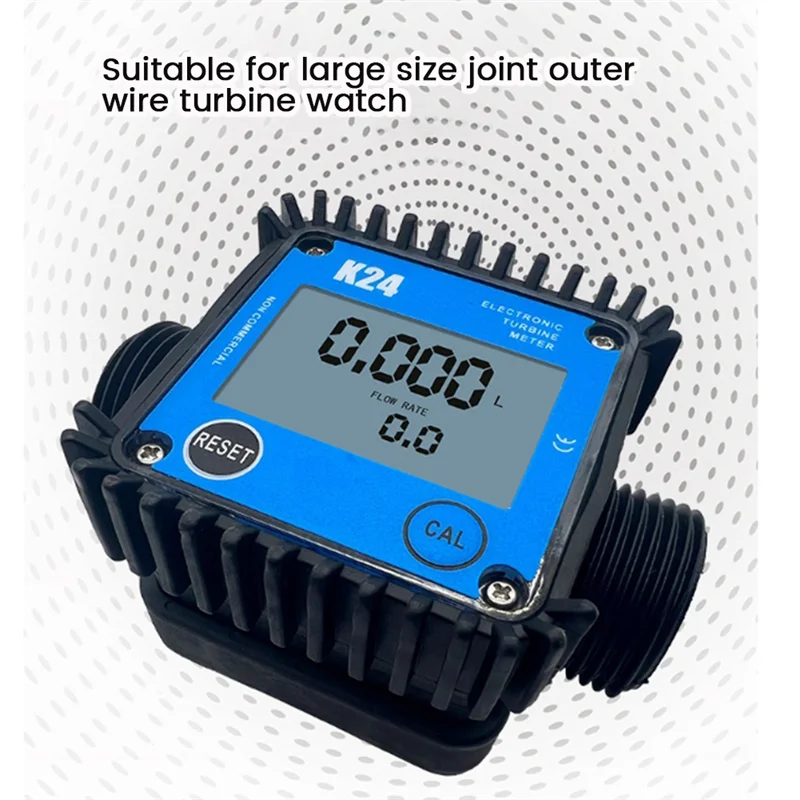 Flow Meter LCD Fuel Flow Meter K24 for Turbine Digital Diesel Fuel Flowmeter Liquid Water Flow Measuring Tools flow meter,water flow meter,turbine flow meter,digital turbine flow meter
