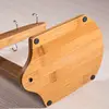 Cup Holder Mug Rack Bamboo Coffee Cup Rack Home Storage Creative Tea Mug and Saucer Display Organizer-Holds 6 Mugs 4