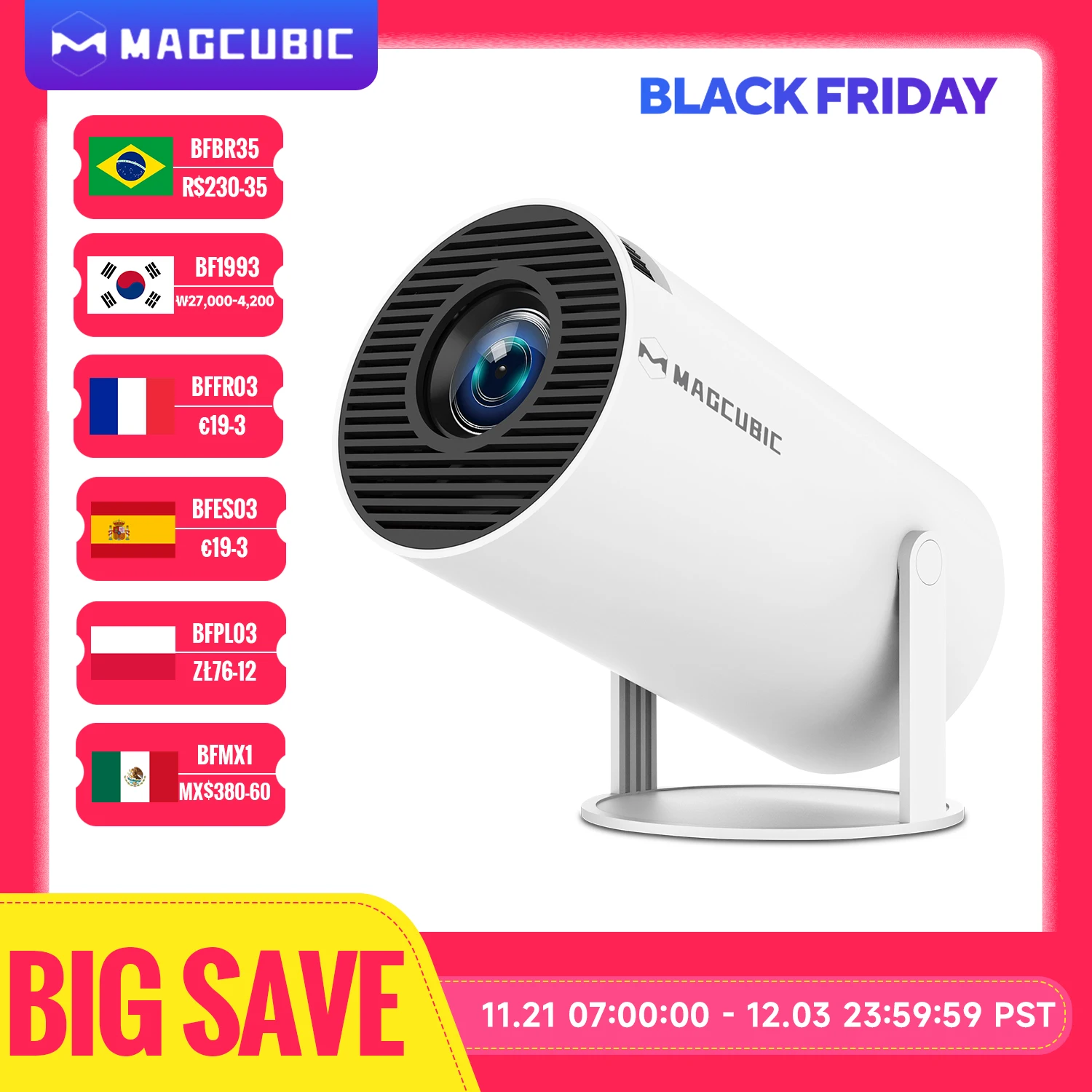 Lue's House Magcubic Projector HY300 Pro 4K Android 11 Dual WiFi6 260ANSI Allwinner H713 BT5.0 1080P 1280*720P Home Cinema Outdoor Projector - Image 1