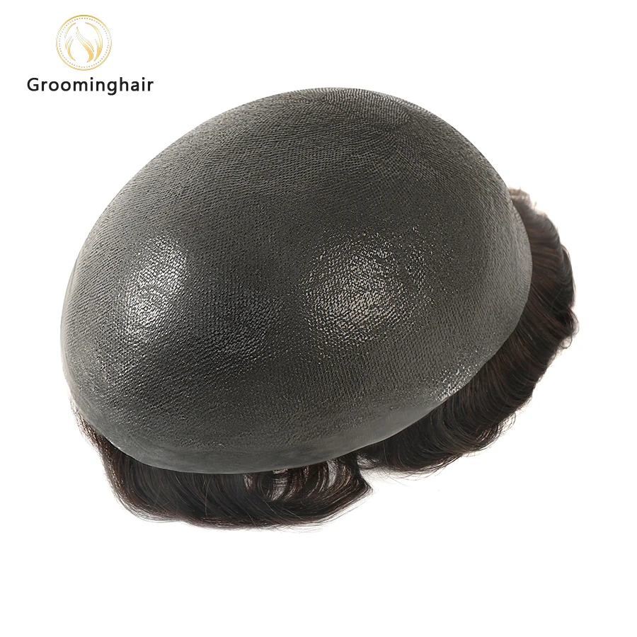 Human Hair Toupee 0204 Natural Hairline Men Undetectable