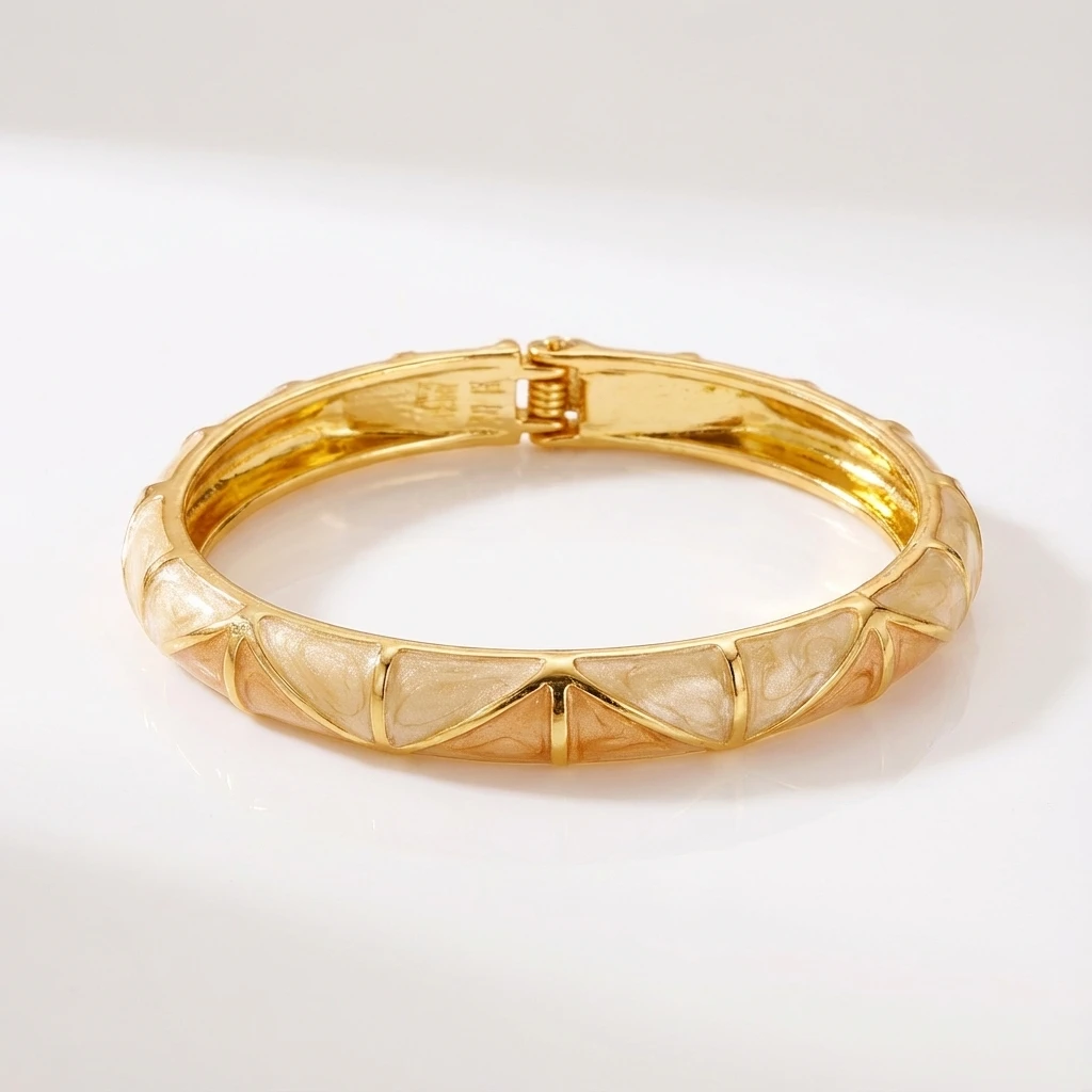 Kreative Vintage Tropf Malerei Unregelmäßige Armreif für Frauen Künstlerische Matte Hellbraun Handgemachte Armband Party Schmuck Zubehör – Detail 3