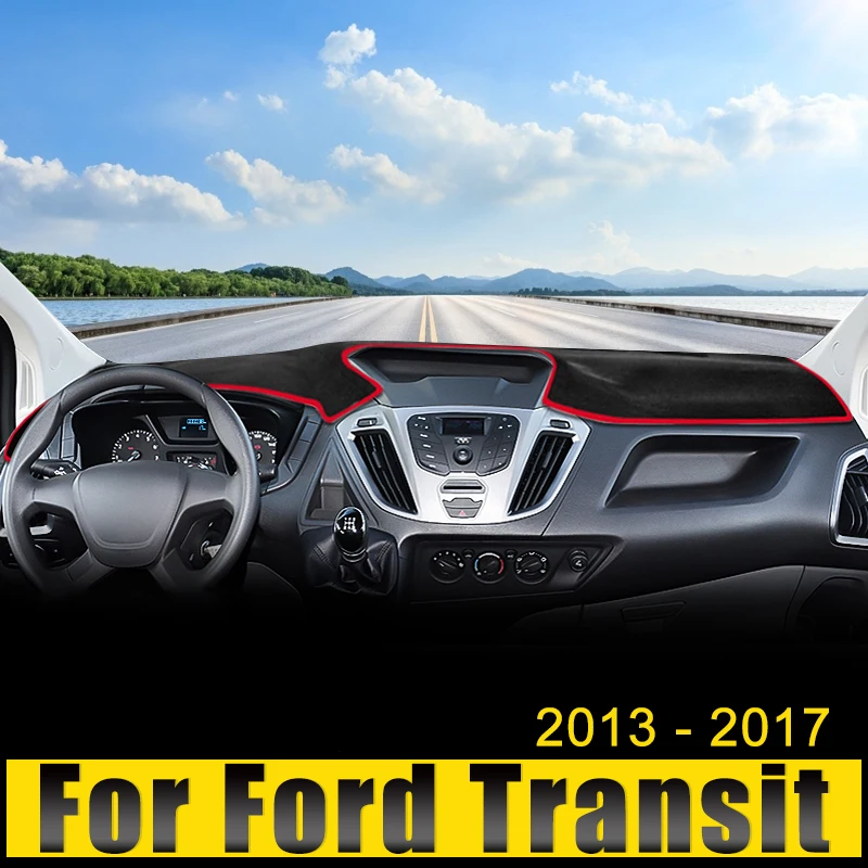 

For Ford Transit 2013 2014 2015 2016 2017 Car Dashboard Cover Avoid Light Pad Sun Shade Anti-UV Carpets Non-Slip Mat Accessories