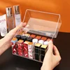 Clear 24/40 Grid Lipstick Stand Case Makeup Organizer Storage Box Lipstick Display Stand Holder Cosmetic Jewelry Organizer Box 2