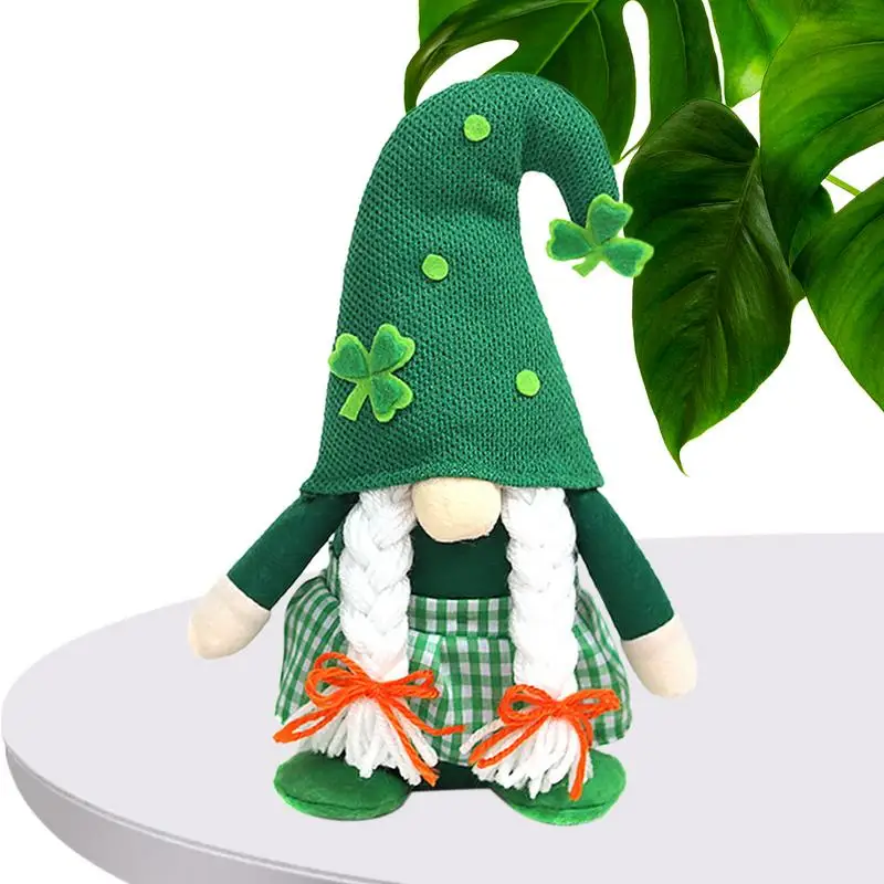 

Кукла без лица, Рождественское украшение, зеленая шляпа, поделки гномов, плюшевая кукла гнома, зеленая декоративная зеленая листья, тематика фестиваля