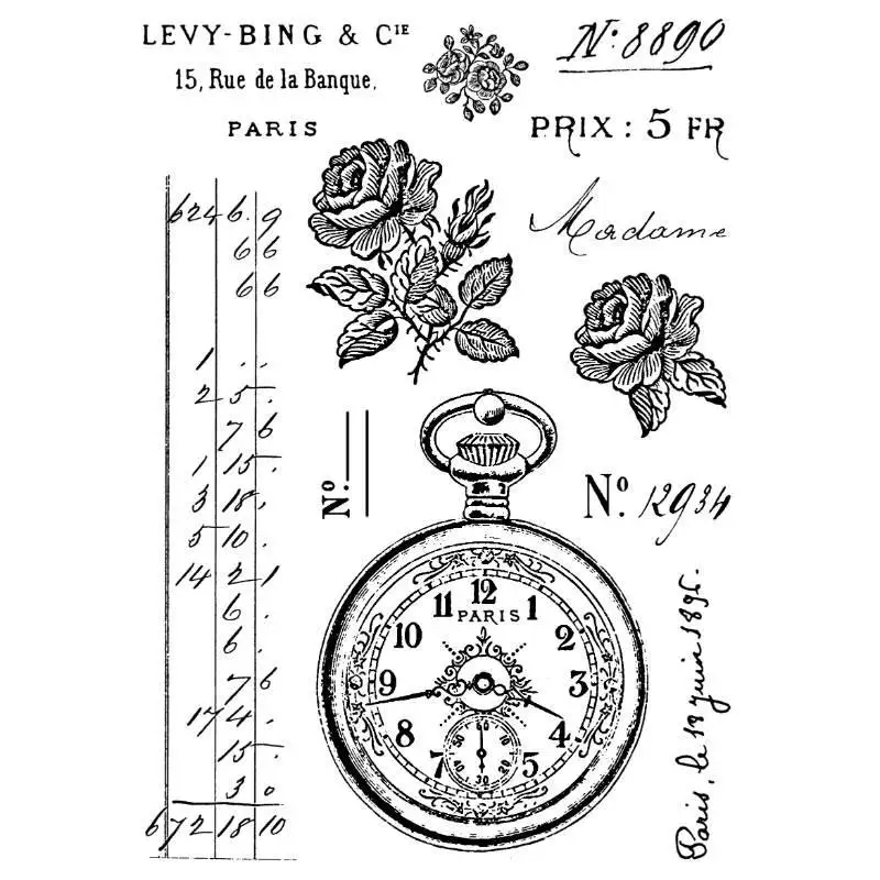 

2023 New Roses Background Clear Seal Stamp DIY Scrapbooking Embossing Photo Album Decorative Paper Card Craft Art Handmade Gift