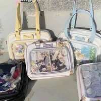 Y2K mignon nœud Ita sac fille Transparent sac de messager femmes mode épaule sac à bandoulière Ladys bricolage Badge sac fourre-tout Lolita sac à main 2