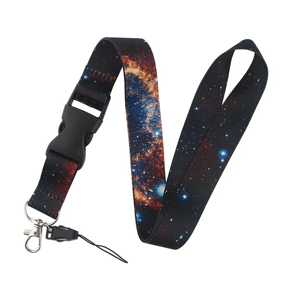 Vibrant Printed Fabric Lanyard with ID Card Holder and Neck Strap Clip
