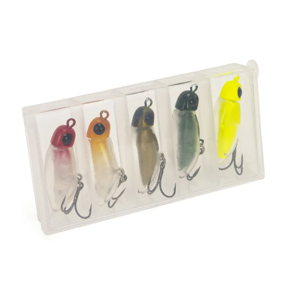 5pcs Insect Micro Bait Floating Fishing Lure Trout Lure Artificial Bait for Freshwater and Saltwater Fishing
