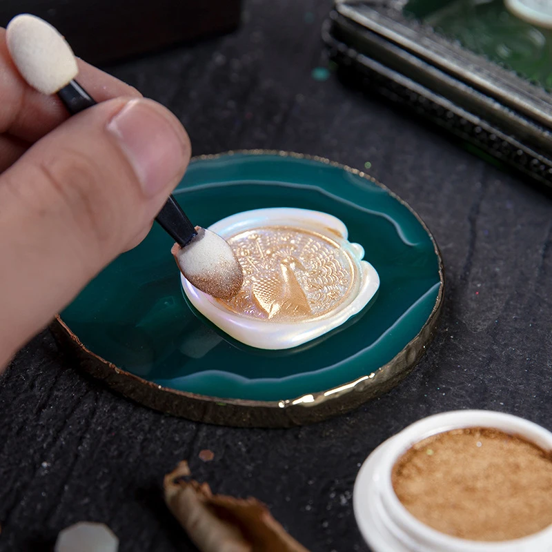 Wax Seal Stamp Fire lacquer Seal Gold Powder Enamel Paste Scrapbook Material Printing Decorative Invitation Coloring DIY