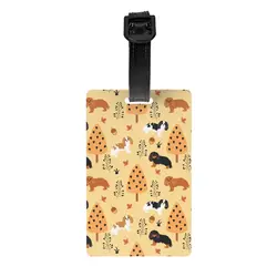 Cavalier King Charles Spaniel In Autumn Luggage Tag Cartoon Dog Suitcase Baggage Privacy Cover ID Label